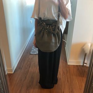 Alexander Wang Diego Bucket Bag Gray Leather
